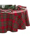 Elrene Home Fashions Stowe Tartan Holiday Plaid Round Tablecloth