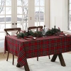 Elrene Home Fashions Stowe Tartan Holiday Plaid Rectangle Tablecloth In Red