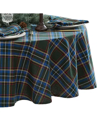 ELRENE HOME FASHIONS ELRENE HOME FASHIONS STOWE TARTAN HOLIDAY PLAID ROUND TABLECLOTH
