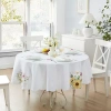 Elrene Home Fashions Sunflower And Daisies Cutwork Tablecloth In White