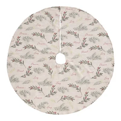 Elrene Home Fashions Threadmade Holiday Tree Trimmings Tree Skirt, Multicolor - 48" Round