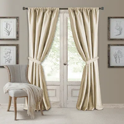 Elrene Home Fashions Versailles Blackout Window Panel, 52 X 95 In Ivory