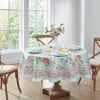 Elrene Home Fashions Vintage Floral Garden Round Tablecloth In Multi