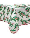 Elrene Home Fashions Vintage Holly Scallop Border Tablecloth