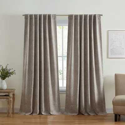Elrene Home Fashions Vittoria Paisley Printed Blackout Curtain Panel, 52 X 95