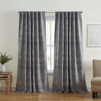 Elrene Home Fashions Sunveil Huxley Geometric Blackout Window Curtain Panel, 52 X 95 In Gray