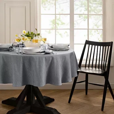 Elrene Home Fashions Water & Stain Resistant Continental Tablecloth In Gray