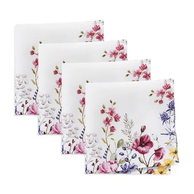 Elrene Home Fashions Wildflower Napkins, Set Of 4 In Multi