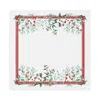 Elrene Home Fashions Winter Holiday Berry Fabric Napkins, Set Of 4 In White