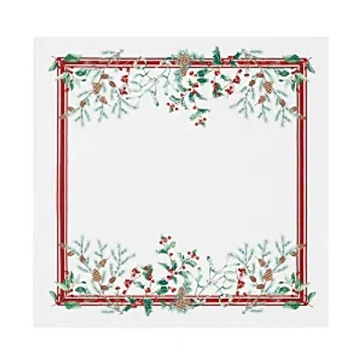 Elrene Home Fashions Winter Holiday Berry Fabric Napkins, Set Of 4 In Multi