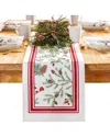Elrene Home Fashions Winter Holiday Berry Fabric Table Runner