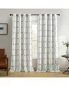 Elrene Kaiden Geometric Room Darkening Window Curtain In White
