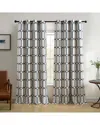 Elrene Kaiden Geometric Room Darkening Window Curtain In White