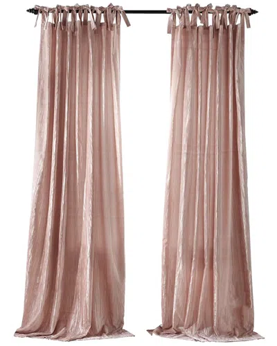 Elrene Korena Tie-top Crushed Velvet Window Curtain In Multi
