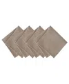 Elrene Continental Solid Texture Water And Stain Resistant Napkins 17 X 17, Set/4 In Taupe