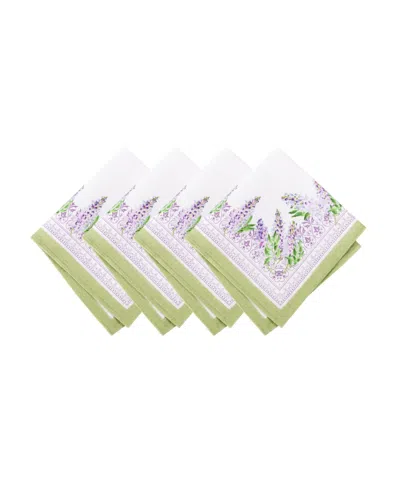 Elrene Lilac Garden Floral Dinner Napkins, 17" X 17" In Multi