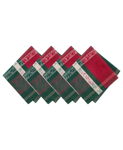 Elrene Merry And Festive Jacquard Napkins, Set Of 4 In Multi