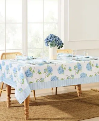 Elrene Nantucket Hydrangea Garden Table Linen Collection In Blue