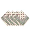 Elrene Nomad Harvest Block Print Napkins 17" X 17", Set Of 4 In Multi