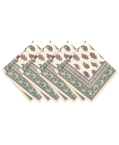 Elrene Nomad Harvest Block Print Napkins 17" X 17", Set Of 4 In Multi