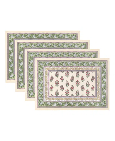 Elrene Nomad Harvest Block Print Placemats 13" X 19", Set Of 4 In Multi