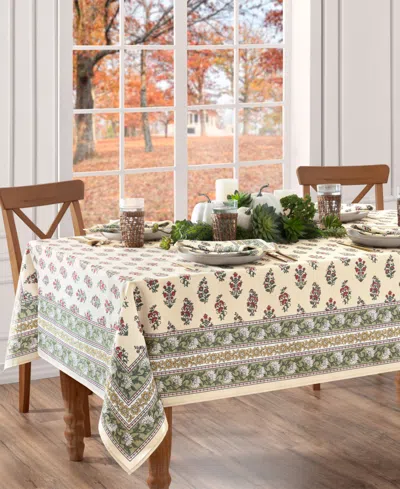 Elrene Nomad Harvest Block Print Rectangle Tablecloth, 60" X 144" In Multi
