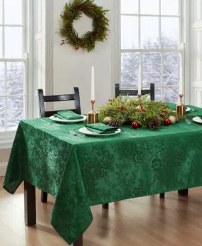 Elrene Poinsettia Elegance Damask Collection In Ivory
