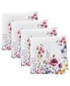 Elrene Poppy Wildflower Border Napkin Set Of 4 In Multi