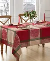 Elrene Prestige Poinsettia Jacquard Rectangle Tablecloth, 84"x 60" In Multi