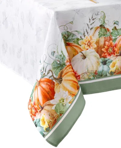 Elrene Pumpkin Harvest Vine Double Border Tablecloth, 60" X 102" In Multi
