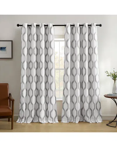 ELRENE ELRENE RENZO IKAT GEOMETRIC LINEN ROOM DARKENING WINDOW CURTAIN