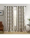 Elrene Renzo Ikat Geometric Linen Room Darkening Window Curtain