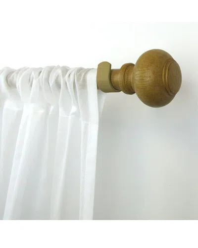 Elrene Rhinebeck Rustic Faux Wood 1in Window Drapery Single Curtain Rod In Brown