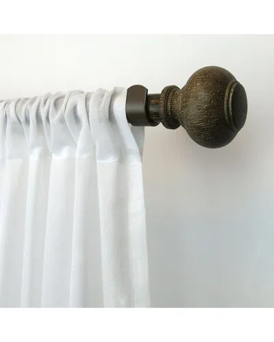 Elrene Rhinebeck Rustic Faux Wood 1in Window Drapery Single Curtain Rod In Green