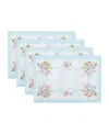 Elrene Rose Cottage Engineered Placemats, Set Of 4 In Multi
