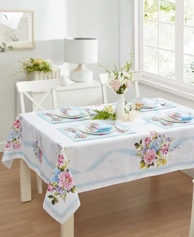 Elrene Rose Cottage Engineered Tablecloth, 52" X 52" In Multi