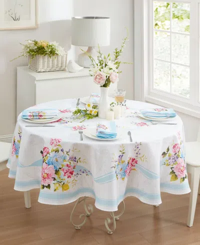 Elrene Rose Cottage Engineered Tablecloth, 60" X 84" Oval In Multi