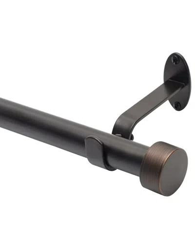 Elrene Serena Single Curtain Rod With Contemporary Cap Finial In Multi