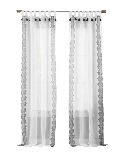 ELRENE ELRENE SHILO BOHO SHEER TAB TOP CURTAIN