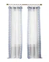Elrene Shilo Boho Sheer Tab Top Curtain In Indigo