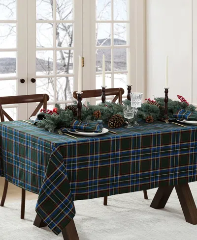 Elrene Stowe Tartan Holiday Plaid Rectangle Tablecloth, 84"x 60" In Green