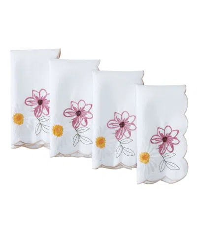 Elrene Sunflower And Daisies Napkins, Set Of 4 In Multi