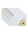 Elrene Sunflower And Daisies Placemats, Set Of 4 In Multi