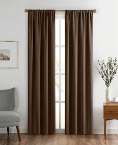 Elrene Sunveil Vanderbilt Extra Wide Blackout Window Curtain, 52"x108" In Chocolate