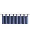 Elrene Tucker Solid Button Window Kitchen Valance In Blue