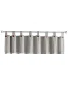 Elrene Tucker Solid Button Window Kitchen Valance In Grey