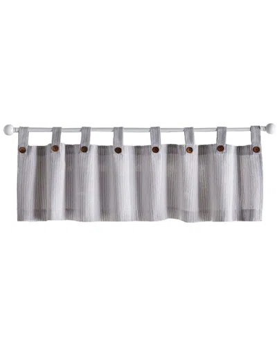 Elrene Tucker Ticking Stripe Window Valance In Grey