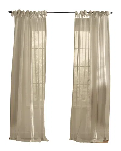 Elrene Vienna Tie-top Sheer Curtain In Beige