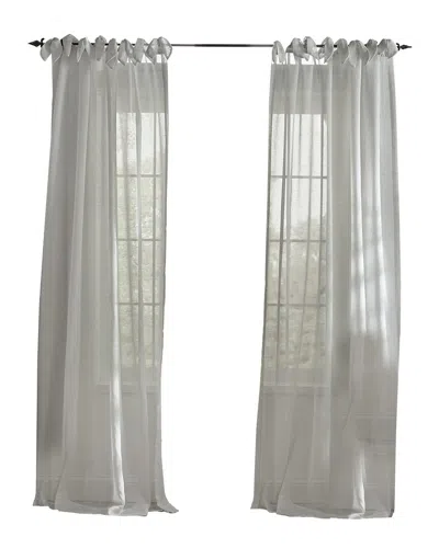 Elrene Vienna Tie-top Sheer Curtain In Blue