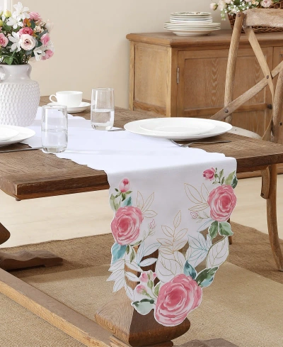 Elrene Vintage Rose Cutwork Fabric Table Runner, 14" X 72" In Multi